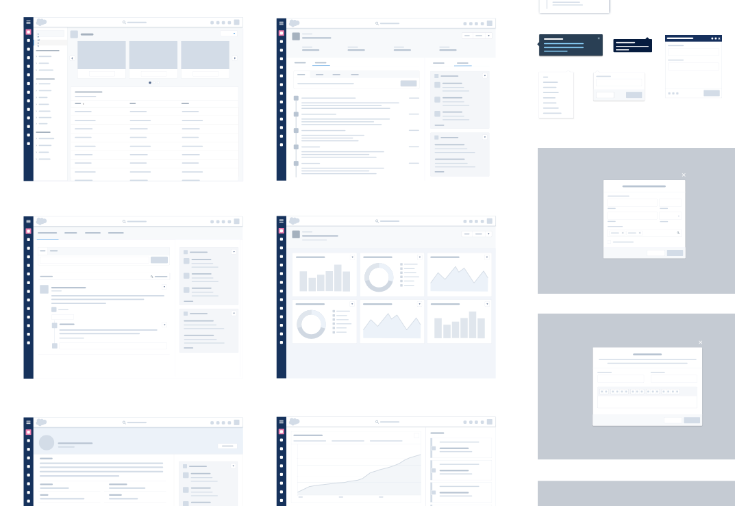 component wireframes